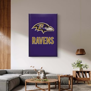 Baltimore Ravens Canvas Art Print, NFL Football Gift