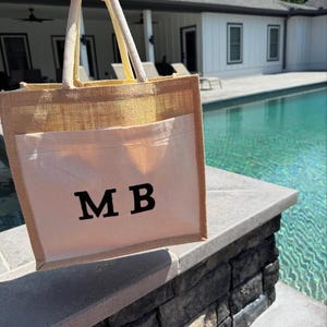 Hand painted monogramed bags, initial bags, beach bags, customizable beach totes