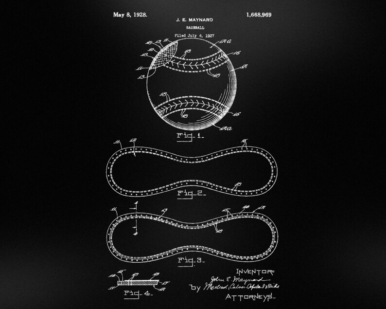 Baseball Blueprints Digital Artwork All Four Designs Choice Of baseball-blueprints-digital-artwork-all-four-designs-choice-of