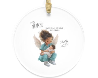 Adorno de enfermera pediátrica personalizado, regalo de enfermera personalizado, adorno de enfermera pediátrica de primera Navidad, regalos de RN, regalo para enfermera pediátrica,