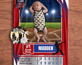 Couverture pour cartes à collectionner de baseball, accessoire photo personnalisé pour bébé de sport