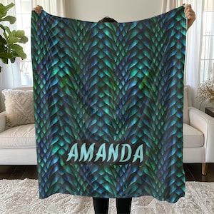 Personalized Dragon Scale Blanket - A Mythical Touch of Comfort