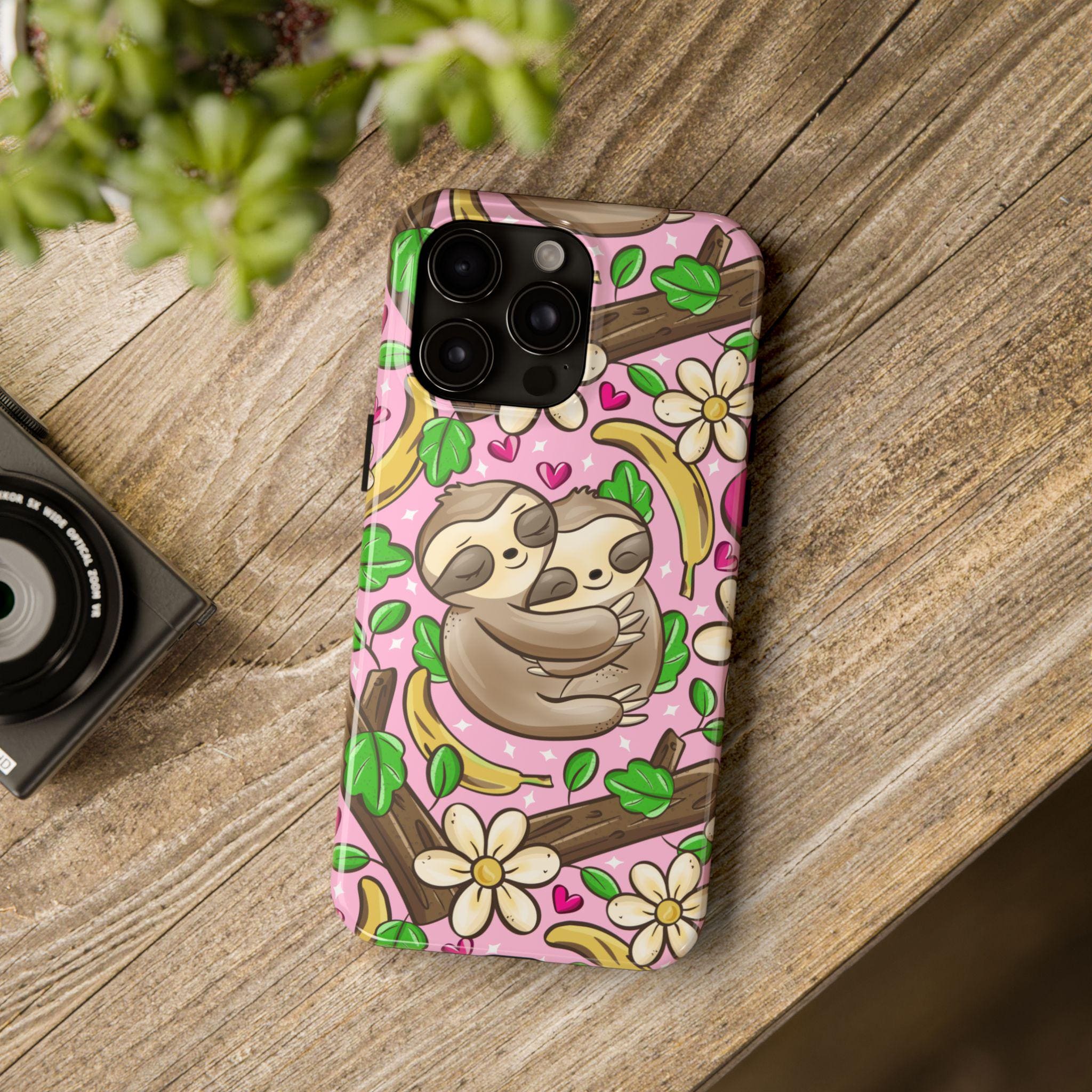 Adorable Sloth Love Phone Case - Cute and Protective, Tough Phone Case, iPhone and Samsung