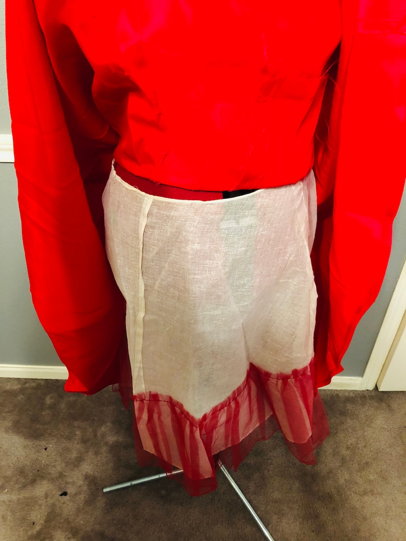 Vintage Vibrant Red Party Gown