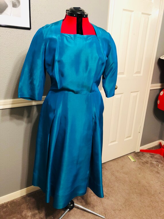 1950’s Teal Iridescent Party Dress