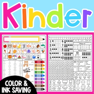 Kinder Ordner für Hausaufgaben | Math & ELA Referenzblätter, Hausaufgaben und Schreibtischhelfer