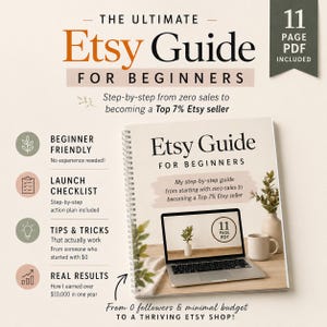 Etsy Guide for Beginners : Etsy Seller Template (Digital Download)