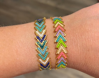 Handmade Miyuki Seed Bead Bracelet: Stackable bracelet gifts