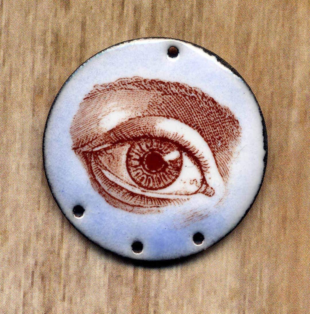 Eye Protection Handmade Handmade Enamel Eye Protection Pendant Copper Necklace Component Pagan ...