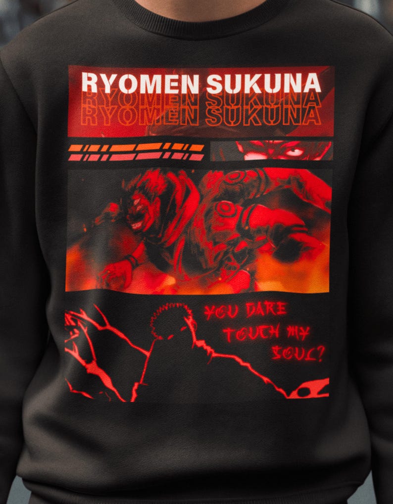 Sweat-shirt Ryomen Sukuna JJK : sweat à capuche Jujutsu Kaisen Anime image 2