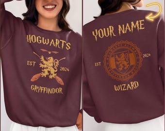Sweat-shirt personnalisé HP House : col rond Wizard personnalisé