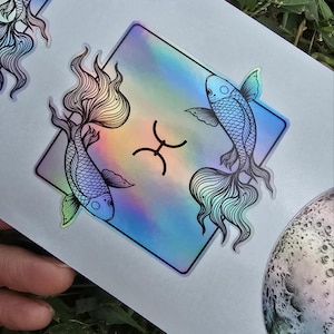 Pisces Zodiac Vinyl Decal Sticker UV & Water Proof 3.5&quot;