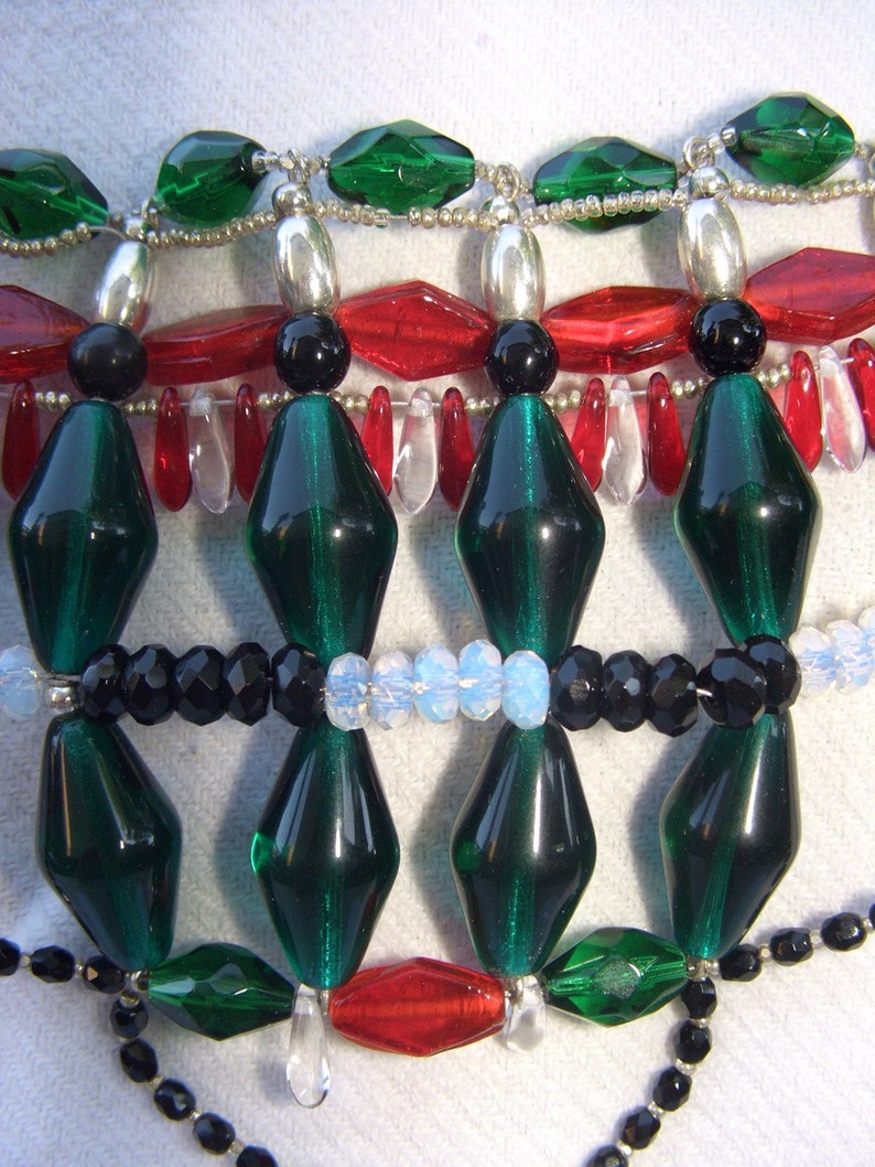 Egyptian Queen Necklace Beaded Jewelry Beaded Necklace Cosplay Jewelry Costume Jewelry Egyptian Necklace Cosplay Necklace Handmade