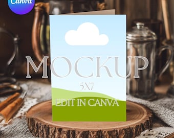 5x7 gratulationskortsmodell: Canva dra-och-släpp-mall