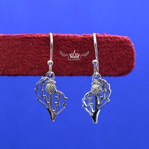 Scottish Thistle Earrings Sterling Silver | Celtic Scotland Jewelry | Thistle Earrings | Scottish Gift for Women