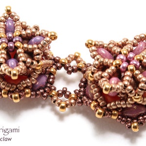 TUTORIAL Little Crowns Bracelet with SuperDuo beads PDF Pattern Only image 5