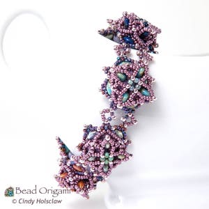 TUTORIAL Little Crowns Bracelet with SuperDuo beads PDF Pattern Only image 4