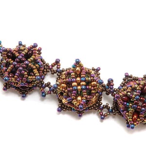 TUTORIAL Little Crowns Bracelet with SuperDuo beads PDF Pattern Only image 3