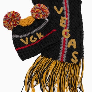 Vegas Hockey Matching Beanie & Scarf Set
