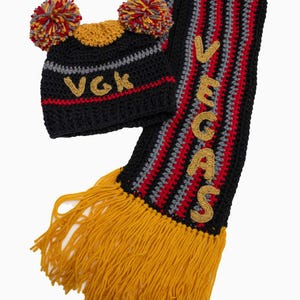 Vegas Hockey Matching Beanie & Scarf Set