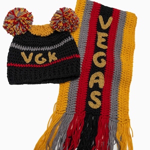 Vegas Hockey Matching Beanie & Scarf Set