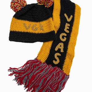 Vegas Hockey Matching Beanie & Scarf Set