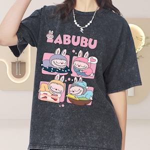 Shirt Labubu The Monsters, schattige Labubu-t-shirt, Labubu-monster, Labubu-shirt, Zimomo Tycoco Spooky Pato Mokoko-t-shirt, cadeau Labubu minnaar, T-shirt dames