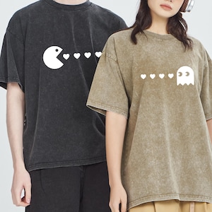 Magliette di coppia Pacman, Magliette di coppia abbinate, T-shirt di coppia, Magliette di San Valentino, Outfit di coppia, Maglietta di coppia, Magliette degli amanti, Magliette di anniversario