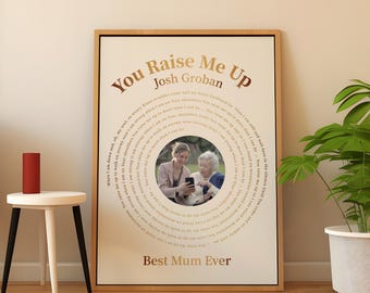 Aangepaste songtekstprint/ons lied gepersonaliseerde print/vinylplaat digitale muurkunst/een speciaal cadeau voor moeder, stel, vrienden en dochter