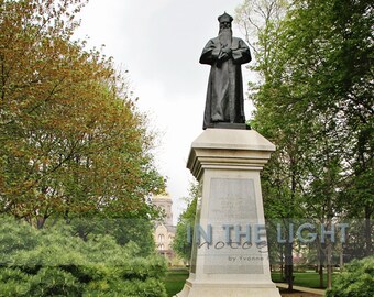 Father Sorin Statue at Notre Dame - Fine Art Photography - 8x10, 11x14, other sizes available