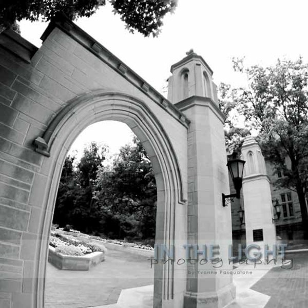 Indiana University Sample Gates - Black & White Fine Art Photograpy - 8x10, 11x14, other sizes available