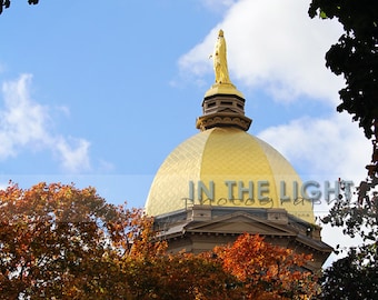 Golden Dome at University of Notre Dame in the Fall 2 - Fine Art Photography