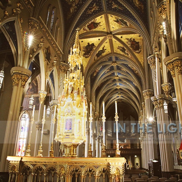 Interior of Notre Dame Sacred Heart Basilica 3 - Fine Art Photography