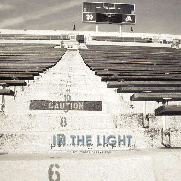 Notre Dame Stadium - Before the Echoes Awake 2 - 5x7 mounted, matted, 8x10, other sizes available - Fine Art Photography