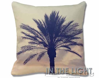 Palm Tree Sunset 4 - Treasure Island FL - Fine Art Photography Pillow for home decor