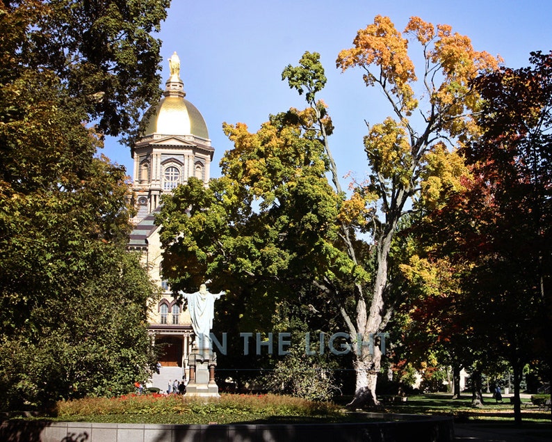 Golden Dome at University of Notre Dame in the Fall Fine Art Photography image 1