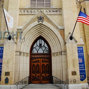 Notre Dame Sacred Heart Basilica and Golden Dome - Fine Art Photography - 12x6 panoramic, other sizes available