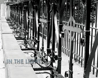 READY TO SHIP - Grotto Fence - University of Notre Dame - Fine Art Photograpy - 8x10, 11x14, other sizes available - Black and White - fPOE