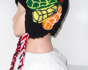 Ultimate Adult Size  Blackhawks Earflap Hat