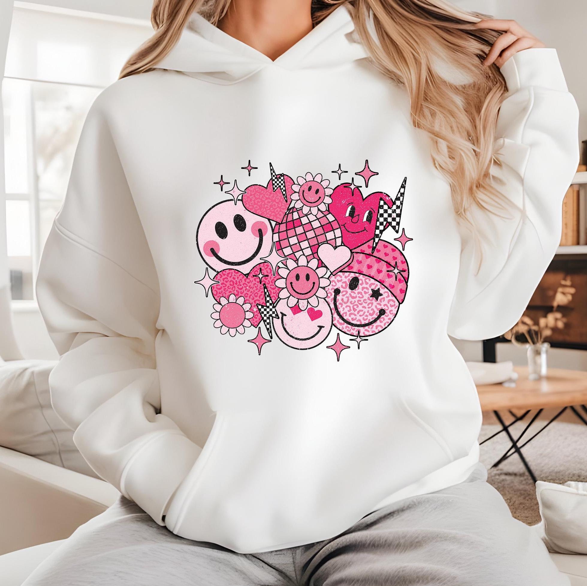 Checker Board Smiley Sweatshirt - Etsy