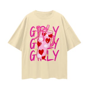 Coquette Aesthetic Oversized T-Shirt, Girly Tumbler Tee, Bow Graphic Shirt, Soft Girl T-shirt, Y2K Grunge Coquette Top, Trendy Summer Tee