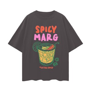 Spicy Marg Shirt, Margarita Top, Margarita Social Club, Old Money Aesthetic Margs Tee, Preppy Summer T-shirt, Oversized Tee, Beach Vibes Tee