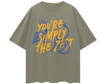 Zitrone Übergroßes T-Shirt, Italienischer Sommer Limoncello T-Shirt, Küsten Zitrus Grafik Strand Shirt