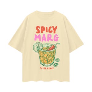 Spicy Marg Shirt, Margarita Top, Margarita Social Club, Old Money Aesthetic Margs Tee, Preppy Summer T-shirt, Oversized Tee, Beach Vibes Tee