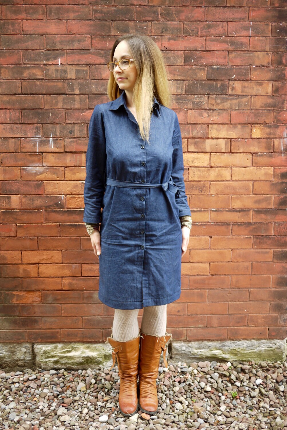 jean dress maternity