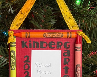 2024 Kindergarten Crayola Crayon Keepsake School Photo Ornament