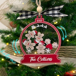 Personalized Gingerbread Family Christmas Ornament: Custom Cousin Crew Gift