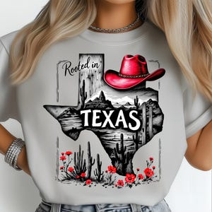 Texas verwurzelte Seele Wüstenblüte Lone Star State PNG: Sublimationsdesign Dtf Tshirt Png digitaler Download
