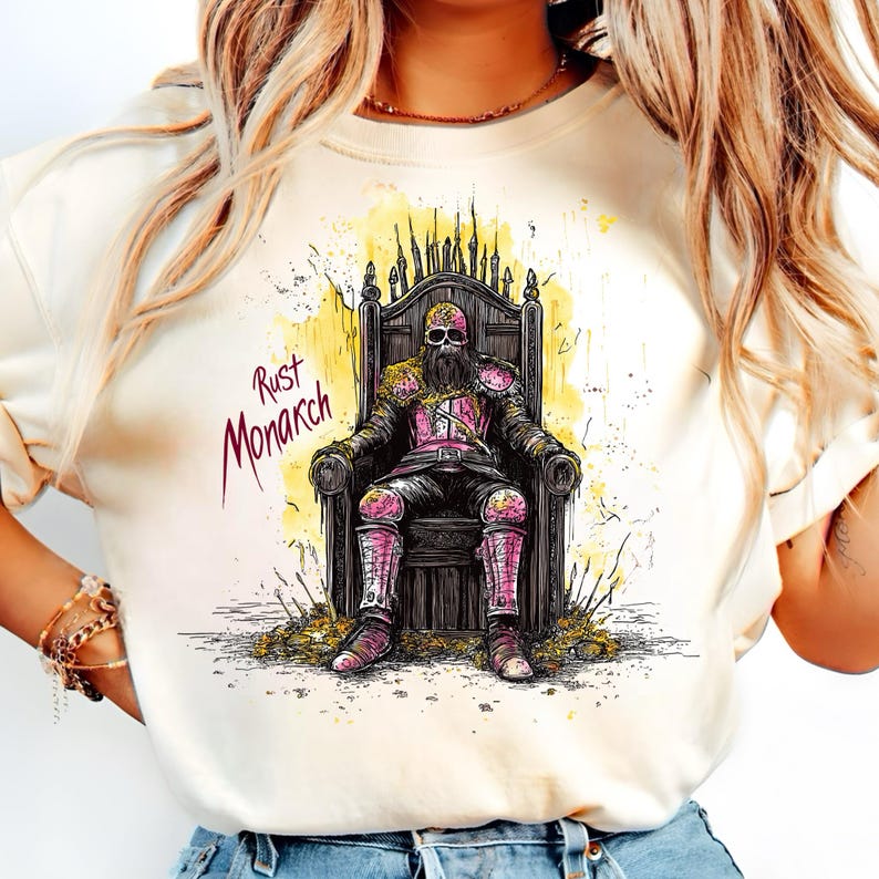 Rust Monarch PNG, Throne Shirts Png, Warrior Png Designs, Ruler Shirts ...