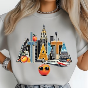 Atlanta Streets Flow Strong Through Vibrant Peach Powered Culture PNG: Sublimation Designs, Usa Patriotic Design Digital Download Png